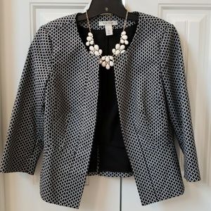 Black and white peplum blazer - WHBM